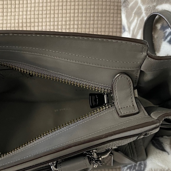 Coach Swagger Gray Leather Satchel with Gunmetal 2 hang tags  No: J1821-34408 - Picture 9 of 13